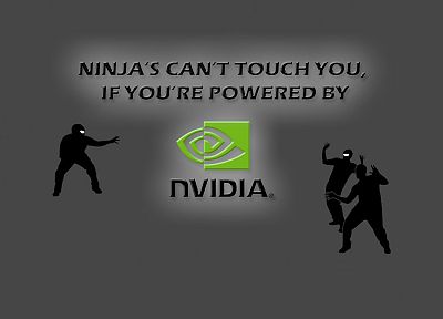 Nvidia, ninjas cant catch you if - random desktop wallpaper