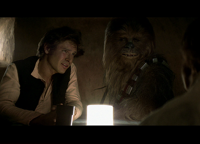 Star Wars, screenshots, Han Solo, Chewbacca, Harrison Ford - desktop wallpaper