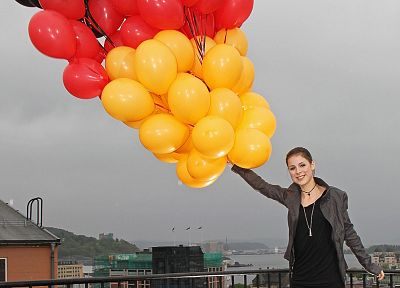 Germany, Lena Meyer-Landrut, balloons - random desktop wallpaper