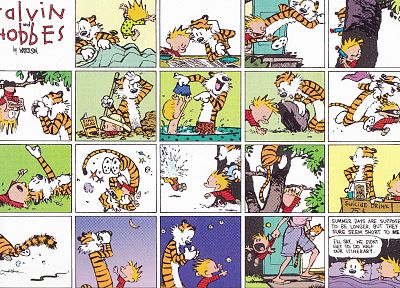 comics, Calvin and Hobbes - random desktop wallpaper