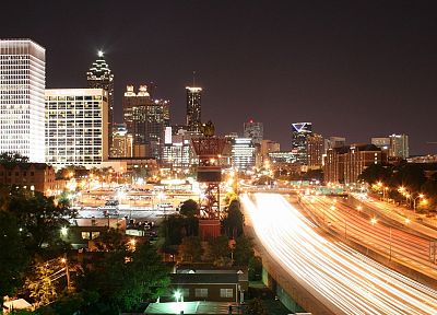 cityscapes, skylines, Georgia, Atlanta, long exposure - desktop wallpaper