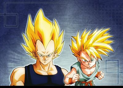 Vegeta, Trunks, Dragon Ball Z, Super Saiyan - random desktop wallpaper