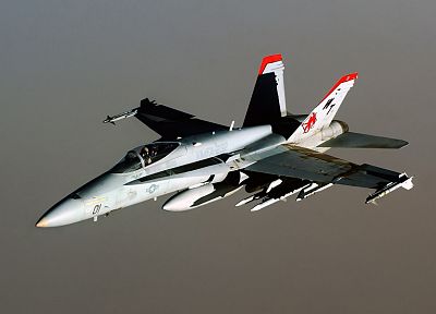 war, airplanes, F18 Hornet - random desktop wallpaper