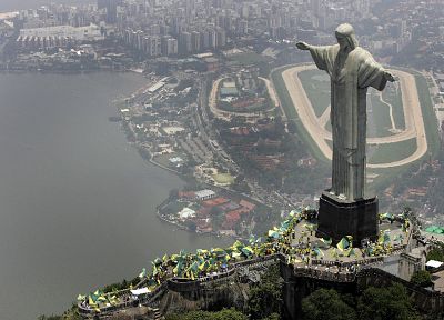 cityscapes, buildings, Brazil, Rio De Janeiro, statues - desktop wallpaper