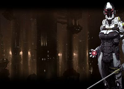 phantom, techno, Mass Effect 3, cerberus, swords - random desktop wallpaper