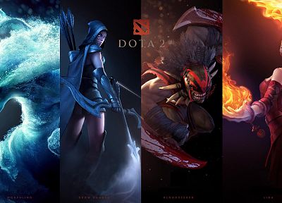 Morpheus, DotA 2, Morphling, Lina, Drow Ranger, Bloodseeker - desktop wallpaper