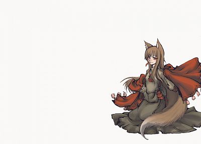 Spice and Wolf, animal ears, Holo The Wise Wolf, simple background, inumimi - desktop wallpaper