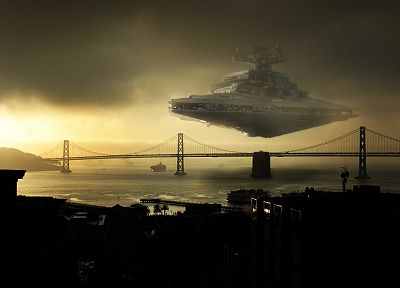 Star Wars, bridges, Star Destroyer, photo manipulation - related desktop wallpaper