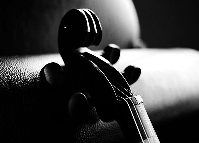 music, violins, monochrome - desktop wallpaper