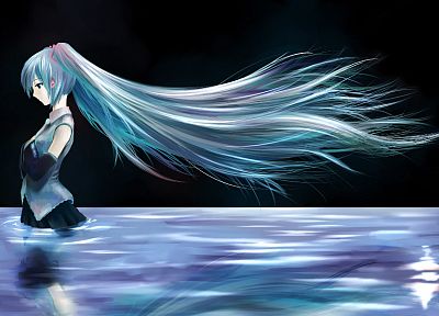Vocaloid, Hatsune Miku, detached sleeves - random desktop wallpaper