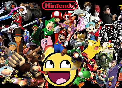 Nintendo, Awesome Face - random desktop wallpaper