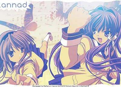 Clannad, Sakagami Tomoyo, Fujibayashi Kyou - random desktop wallpaper