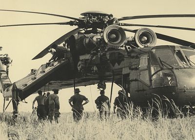 aircraft, helicopters, Sikorsky, vehicles, S-64 Skycrane - random desktop wallpaper