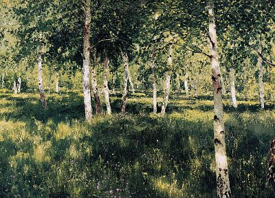 paintings, forests - duplicate desktop wallpaper