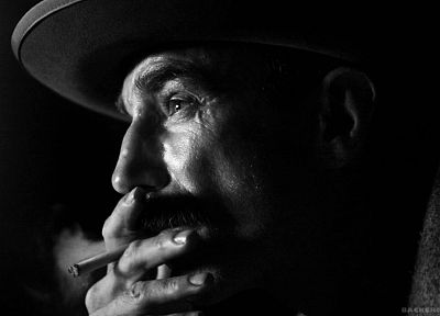 There Will Be Blood, monochrome, Daniel Day-Lewis, cigarettes, greyscale - desktop wallpaper