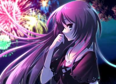 fireworks, Flyable Heart, anime, Itou Noiji - desktop wallpaper