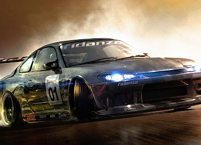 cars, drifting cars, Nissan, vehicles, tuning, Race Driver GRID, Nissan Silvia S15 - related desktop wallpaper