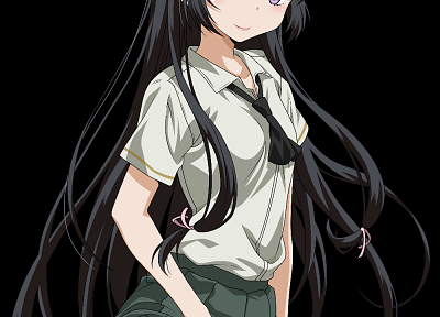 school uniforms, transparent, anime, Boku Wa Tomodachi Ga Sukunai, anime girls, Mikazuki Yozora, anime vectors - desktop wallpaper