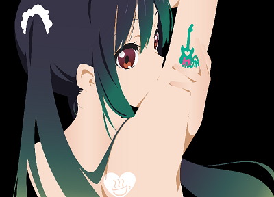 K-ON!, transparent, Nakano Azusa, anime girls, anime vectors - related desktop wallpaper