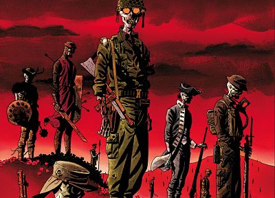 soldiers, undead, DC Comics, zombies, Weird War Stories, Darwyn Cooke - random desktop wallpaper