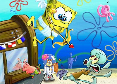 cartoons, Spongebob - duplicate desktop wallpaper