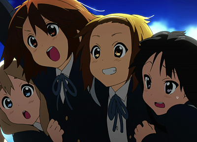 K-ON!, school uniforms, Hirasawa Yui, Akiyama Mio, Tainaka Ritsu, Kotobuki Tsumugi - related desktop wallpaper