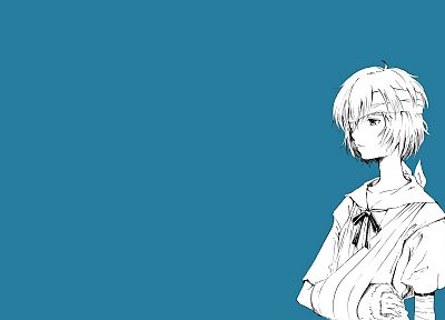 Ayanami Rei, Neon Genesis Evangelion, simple background - related desktop wallpaper