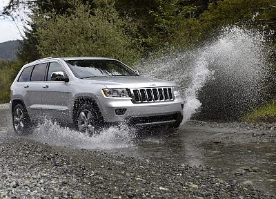 water, cars, Jeep Grand Cherokee, splashes - random desktop wallpaper