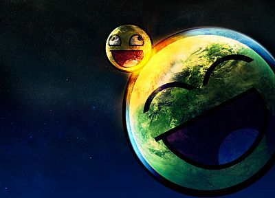 outer space, digital art, Awesome Face - related desktop wallpaper