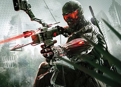 video games, guns, arrows, bow (weapon), Crysis 3, lasers - related desktop wallpaper