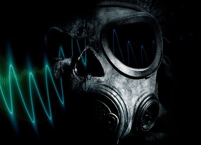 horror, gas masks - desktop wallpaper