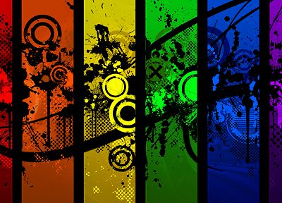 abstract, multicolor, rainbows - random desktop wallpaper
