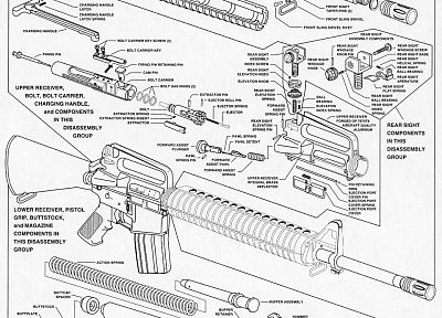 rifles, guns, weapons, prototypes, schematic, M-16 - desktop wallpaper