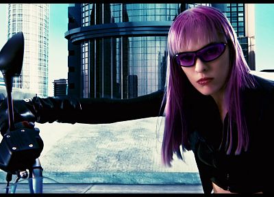 women, actress, purple hair, pink hair, Milla Jovovich - random desktop wallpaper