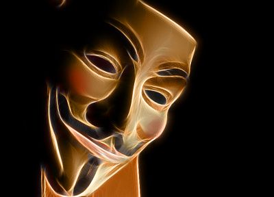 Fractalius, masks, Guy Fawkes, V for Vendetta - random desktop wallpaper
