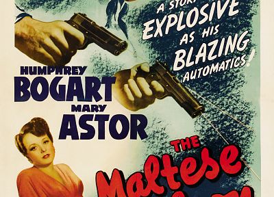 Humphrey Bogart, movie posters, The Maltese Falcon - related desktop wallpaper