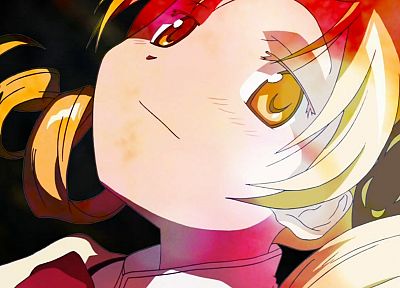 blondes, Mahou Shoujo Madoka Magica, Tomoe Mami, anime, golden eyes, anime girls - random desktop wallpaper