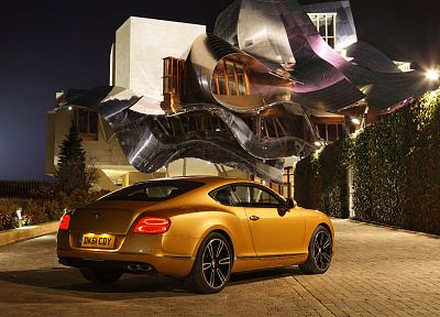 gold, Bentley Continental GT - random desktop wallpaper