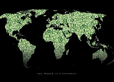 money, capitalism, digital art, business, world map - random desktop wallpaper