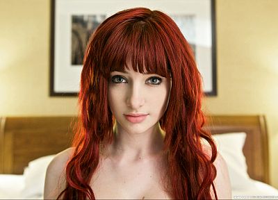 women, Susan Coffey, redheads, pale skin - desktop wallpaper