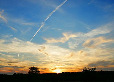 sunset, clouds, landscapes, Sun, skyscapes - duplicate desktop wallpaper