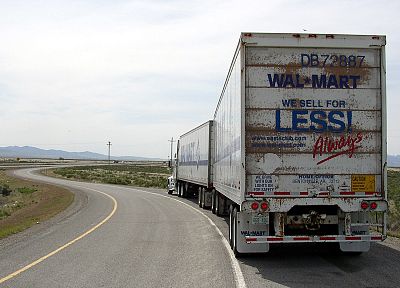 trucks, semi, Walmart, turnpike doubles, vehicles - duplicate desktop wallpaper