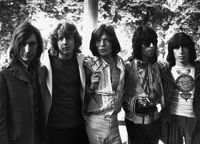 Mick Jagger, Rolling Stones, grayscale, Keith Richards, music bands - desktop wallpaper