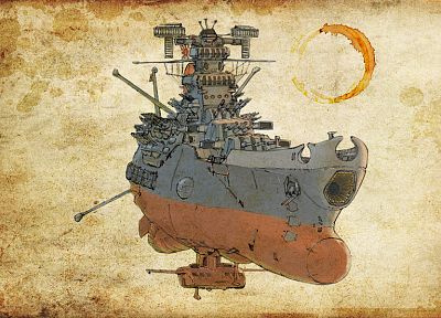 paper, guns, Japanese, cannons, vehicles, Rising Sun, Yamato, Space Battleship Yamato, battleships - random desktop wallpaper