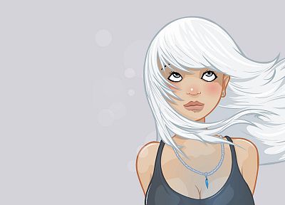 cartoons, white hair - random desktop wallpaper