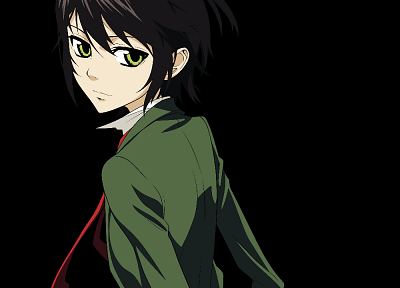 brunettes, school uniforms, green eyes, Nabari no Ou, anime, anime boys, Miharu Rokujou - duplicate desktop wallpaper
