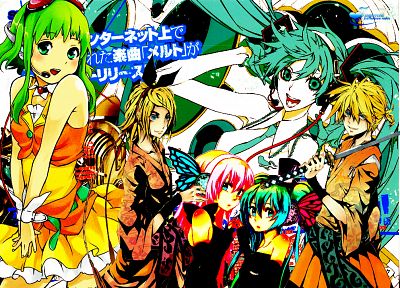Vocaloid, Hatsune Miku, Megurine Luka, Kagamine Rin, Kagamine Len, Megpoid Gumi - random desktop wallpaper