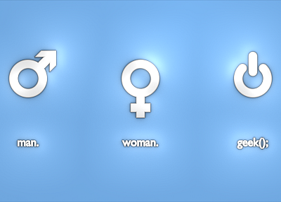 women, geek, symbol, men - random desktop wallpaper