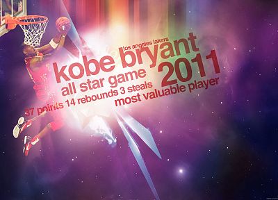 NBA, Kobe Bryant, all star, widescreen, MVP Most Valuable Player - desktop wallpaper
