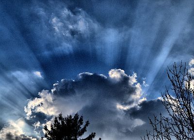 clouds, Sun, HDR photography - random desktop wallpaper